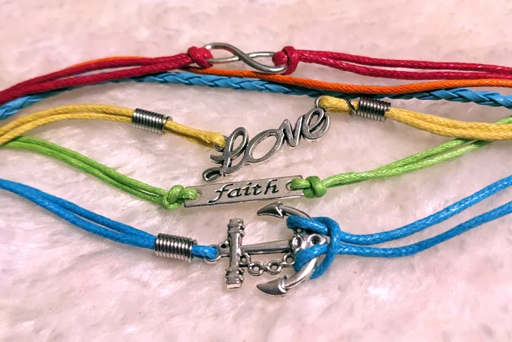 Colorful Charm Bracelets - Set of 4 thumbnail
