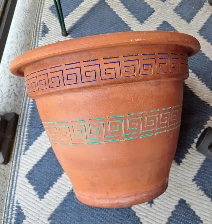 Large Terracotta Plant Pot with Design thumbnail