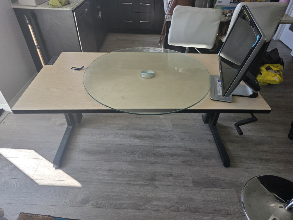office table with adjustable height