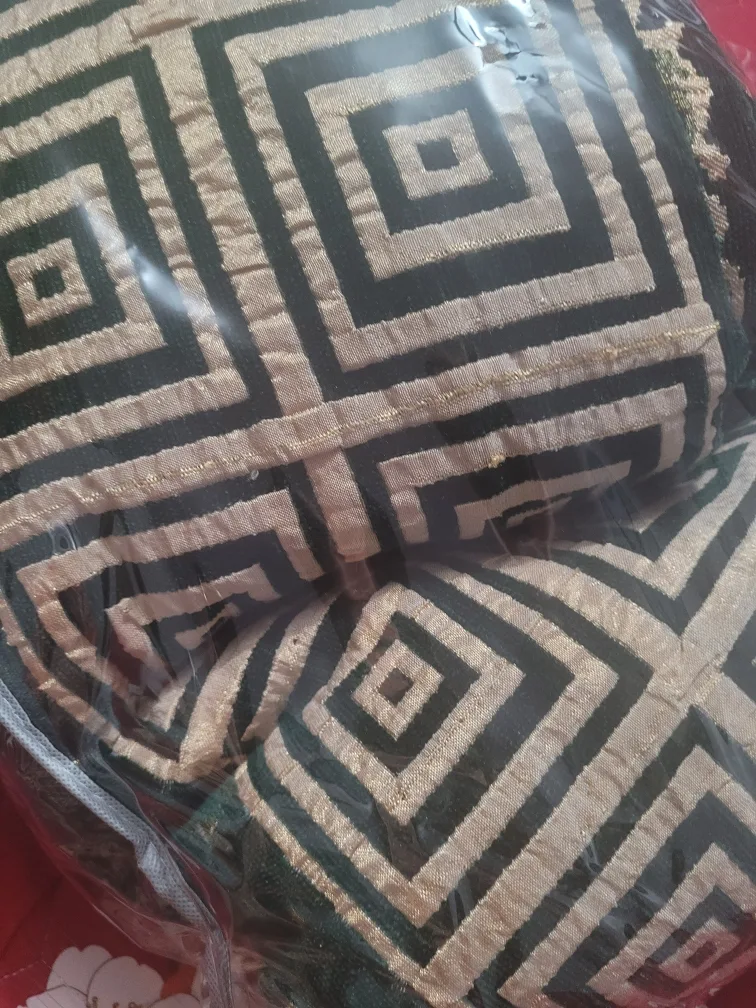 Decorative Blue & Gold Throw Blanket thumbnail