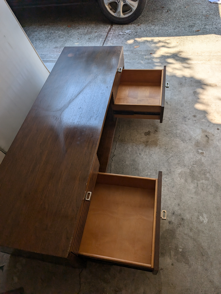 Brown Wood Media Console Table - photo 2