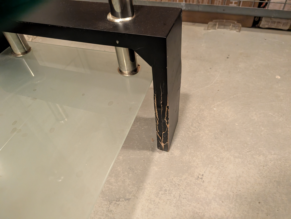 Glass Top Coffee Table - Black Frame - photo 3