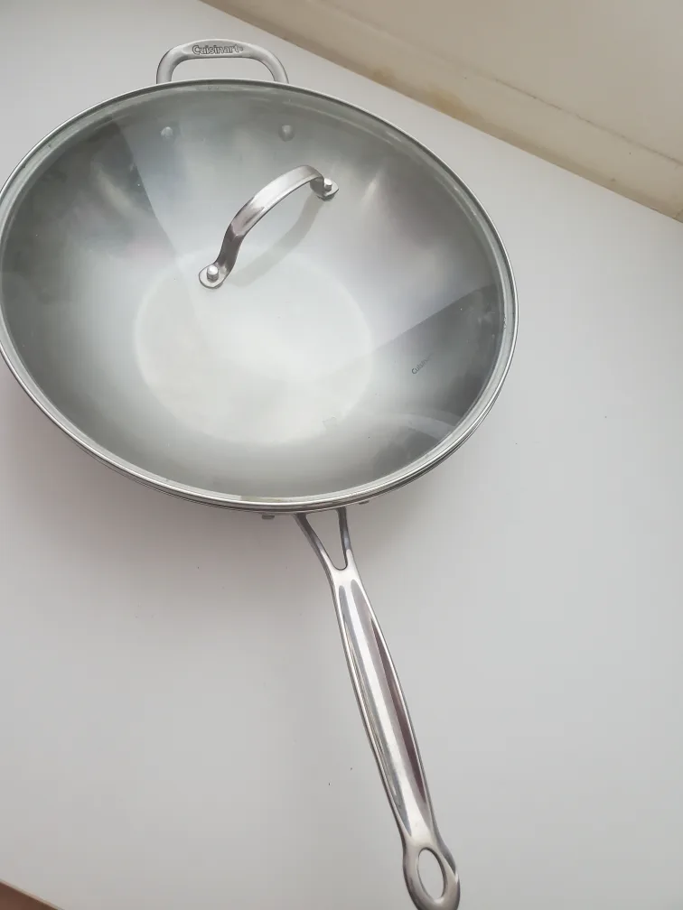 Cuisinart 14" Stainless Steel Stir Fry Pan with Glass Lid thumbnail