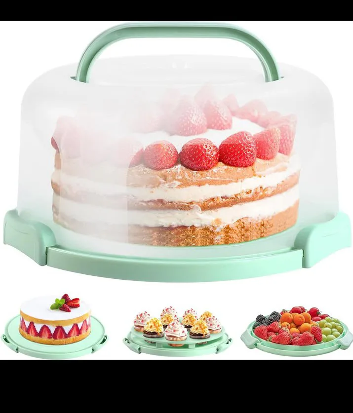 Ohuhu Cake Carrier with Lid - Mint Green thumbnail