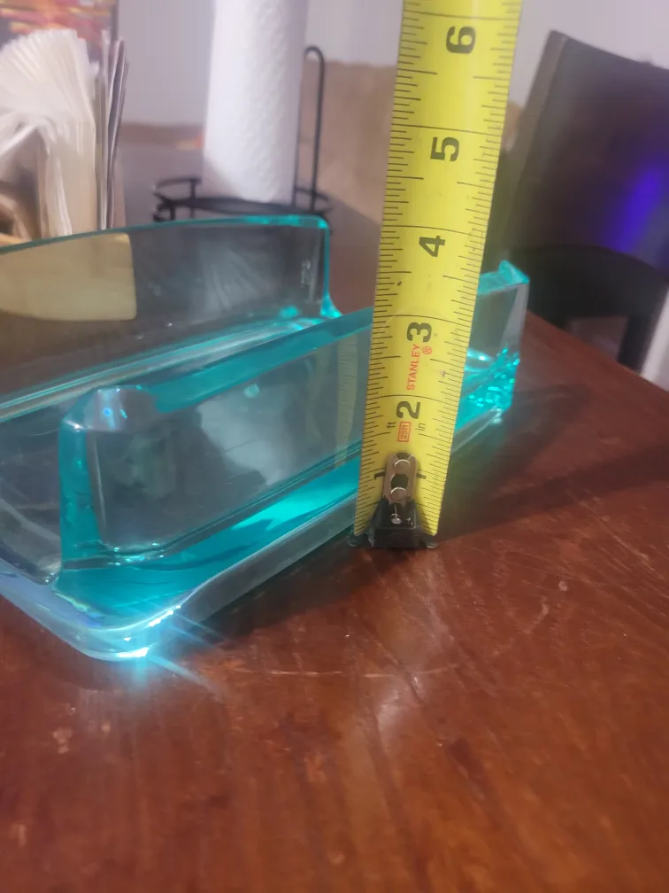 Aqua Blue Glass Napkin Holder image indicator(6)