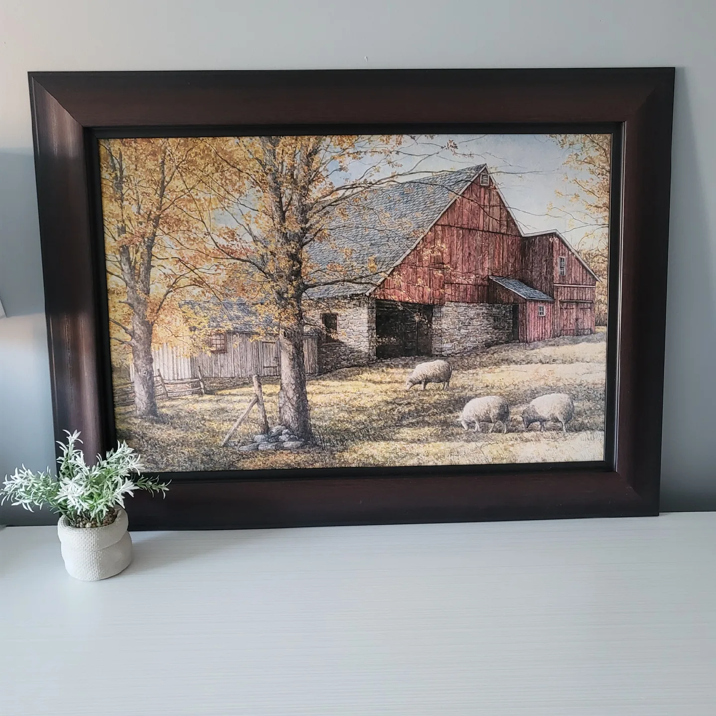 Unique Farm Painting-PRISTINE!✨️ thumbnail