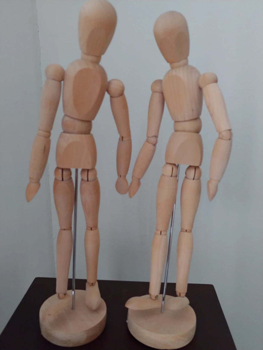 Wooden Art Mannequin "🧡"