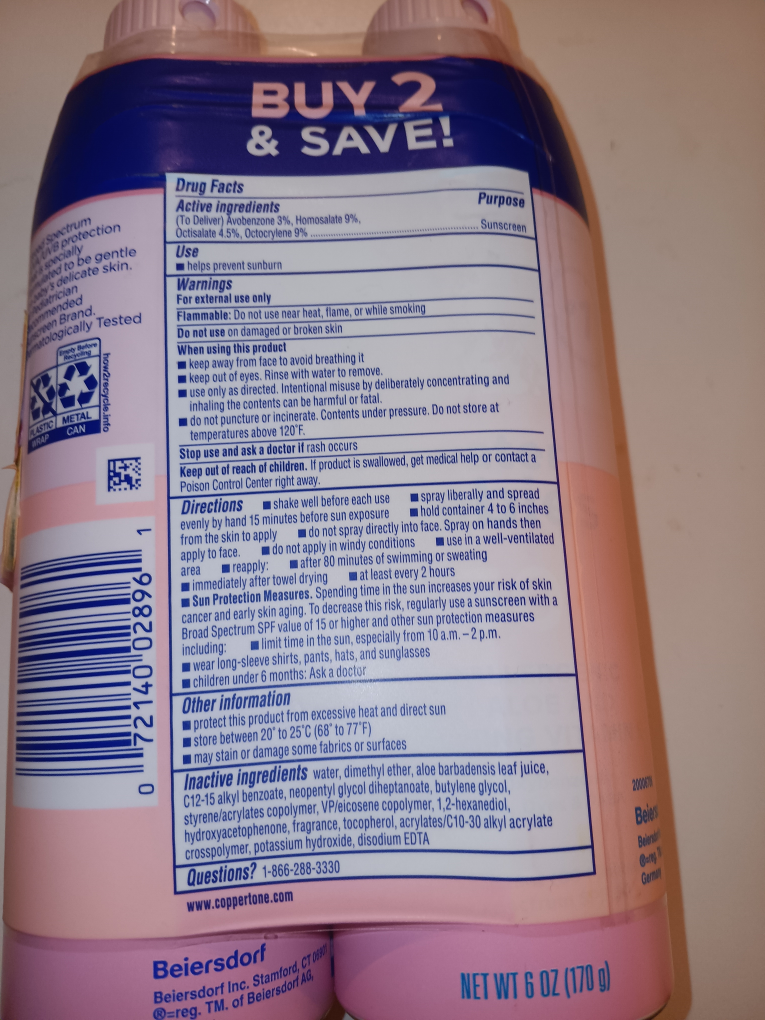 Coppertone Water Babies SPF 50 Sunscreen Spray 2-Pack - photo 2