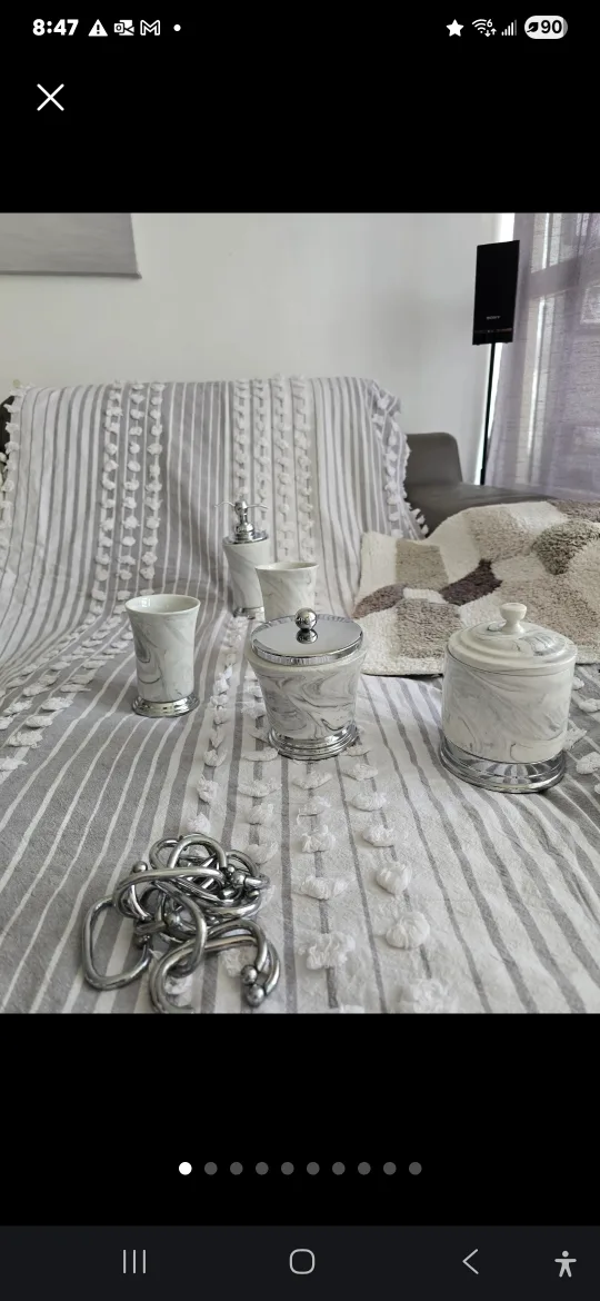 Marble Bathroom Set - 5 Piece thumbnail