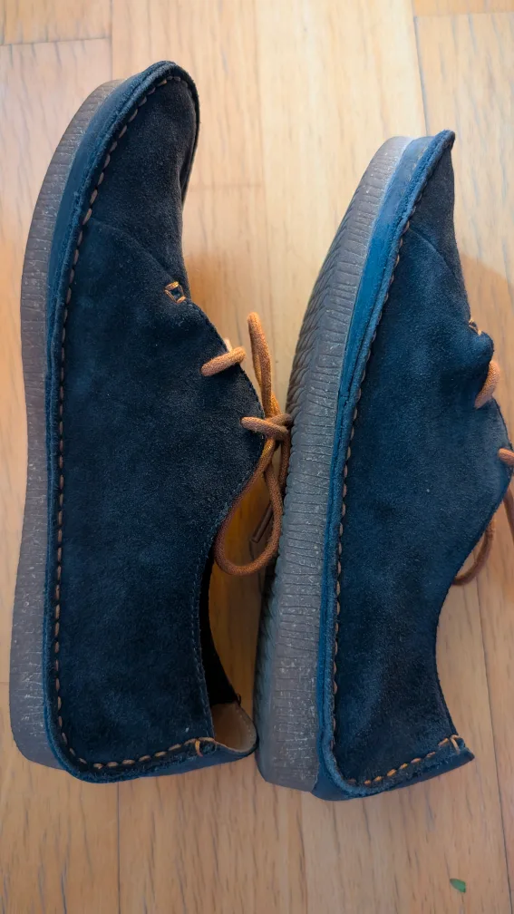 CLARKS Janey Mae Navy Suede Shoes - Sized WOMENS 8 EU 39 image indicator(6)