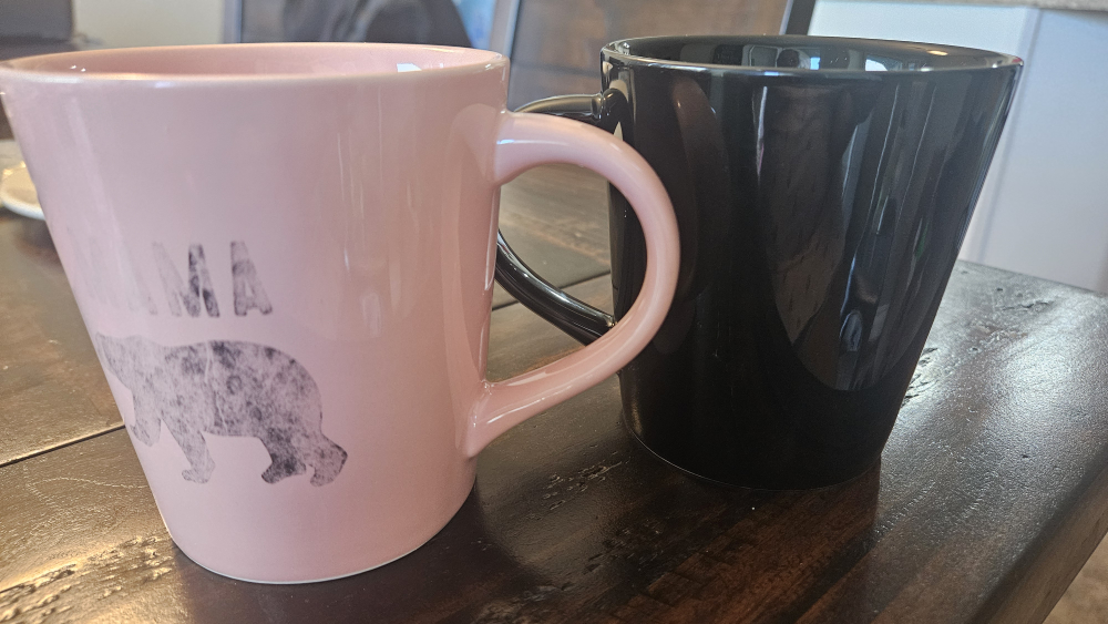 Mama Bear Pink & Black Mug Set