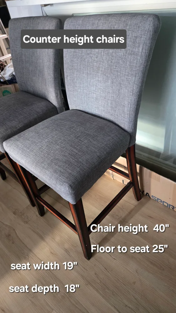 Counter Height Gray Chairs (Set of 2) image indicator(2)