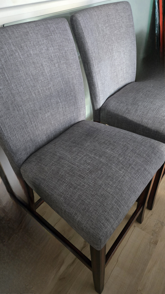 Counter Height Gray Chairs (Set of 2) - photo 3