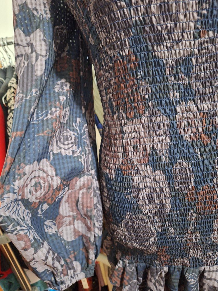 Floral Print Smocked Mini Dress - photo 3