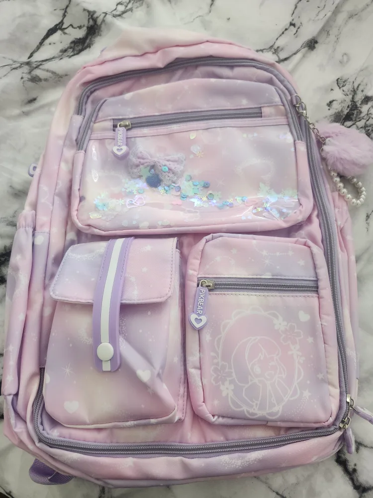 Cute Pink & Purple Backpack thumbnail