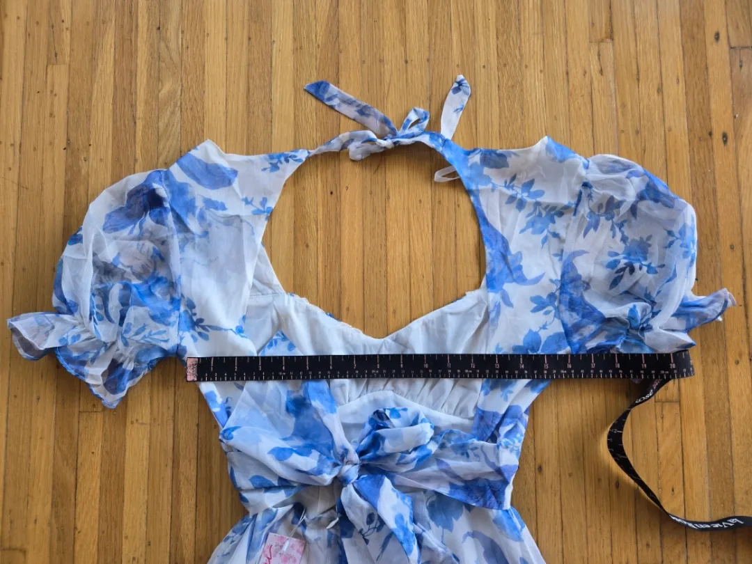 NWT Windsor Blue Floral Mini Dress M image indicator(5)