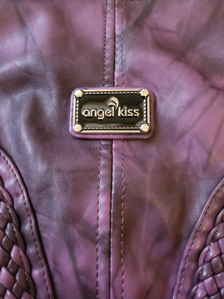 Angel Kiss Purple Leather Shoulder Bag - photo 3