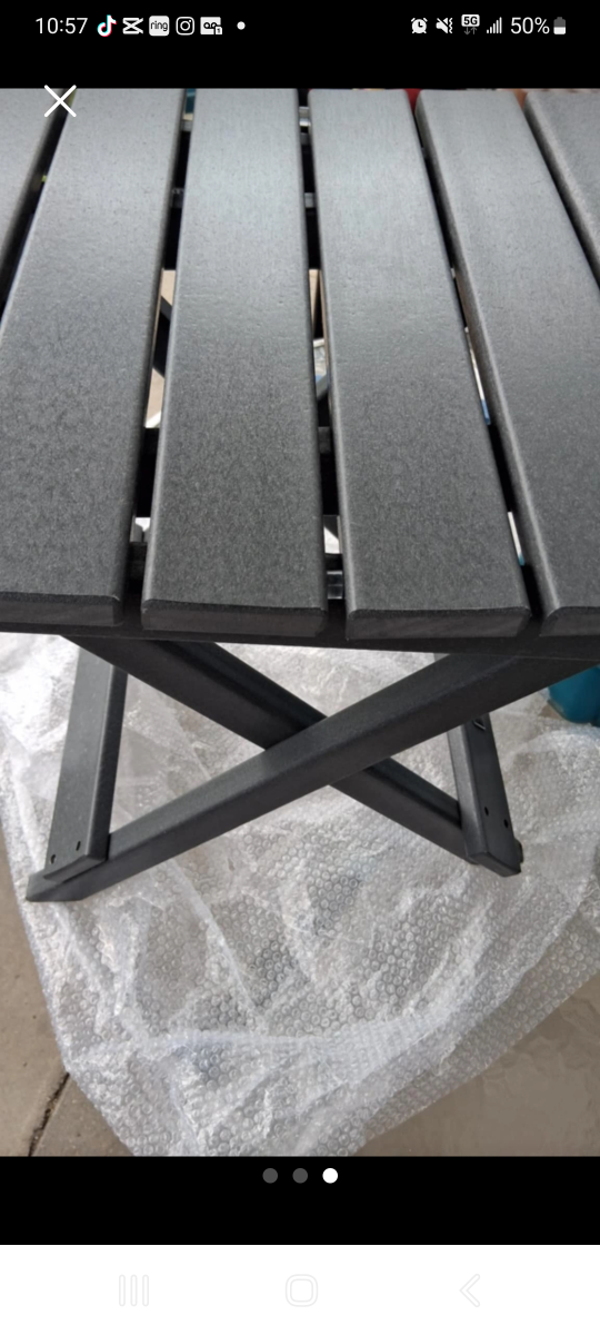 Funberry Folding Side Table - black