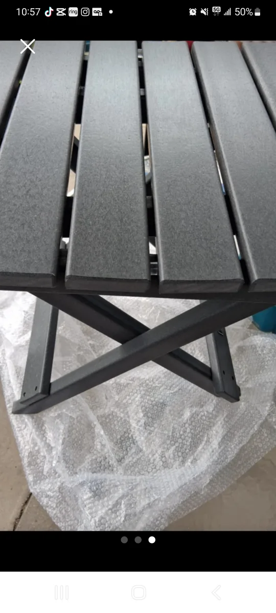 Funberry Folding Side Table - black thumbnail