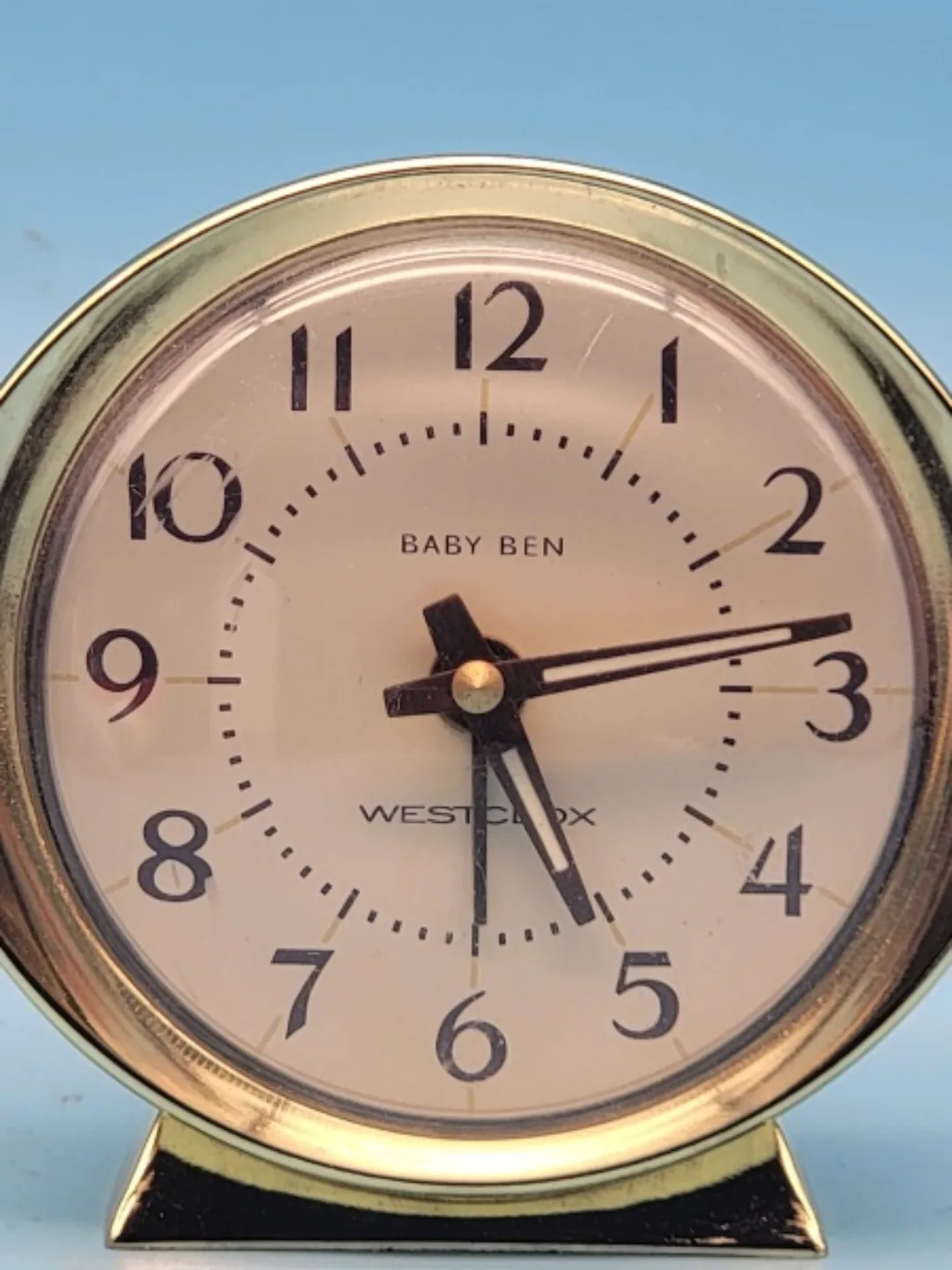 🥳VGC🤩 Westclox BABY BEN ALARM CLOCK 3.25" Wind-up image indicator(3)