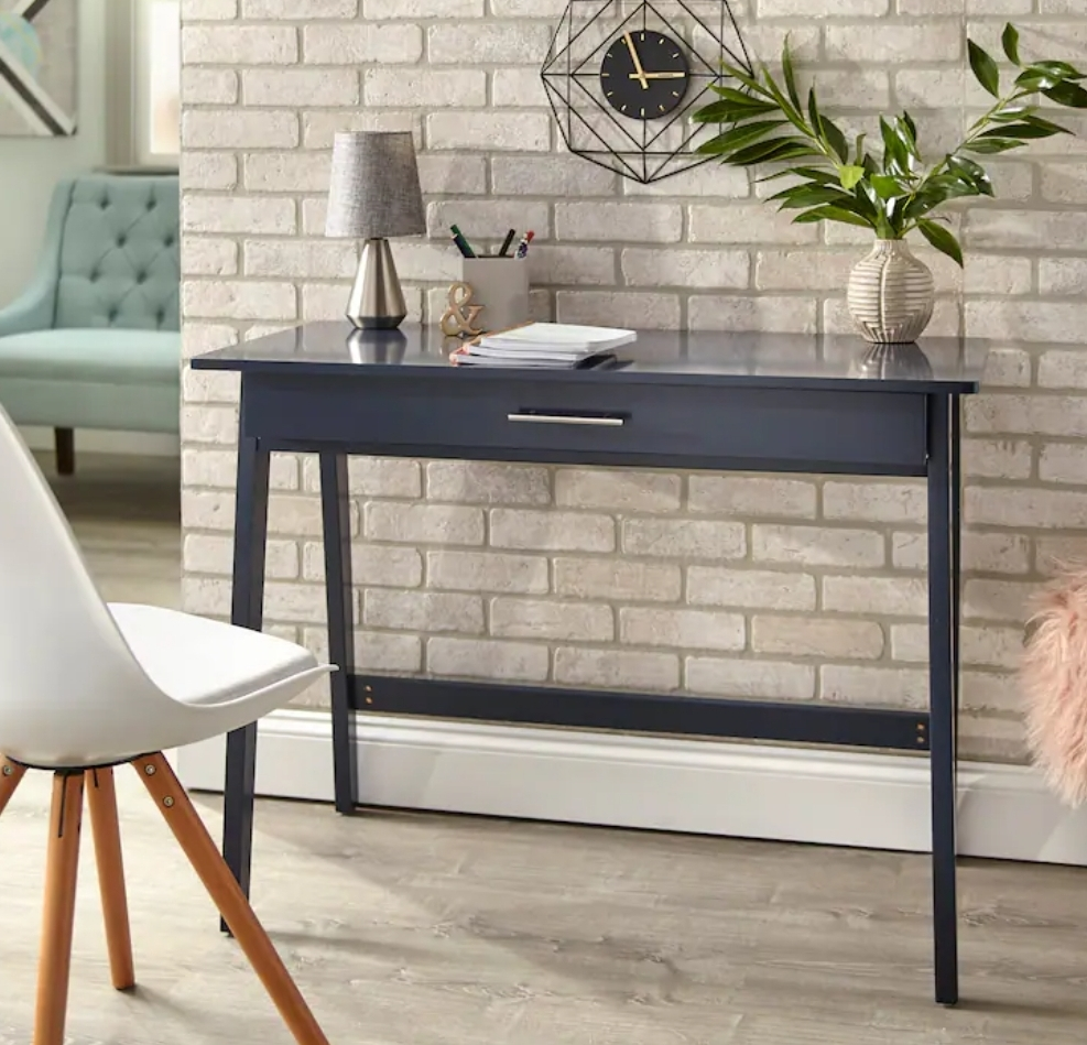 Rollins Mid Century Blue Desk - photo 3