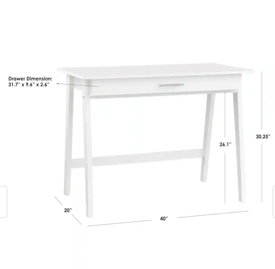 Rollins Mid Century Blue Desk - photo 4