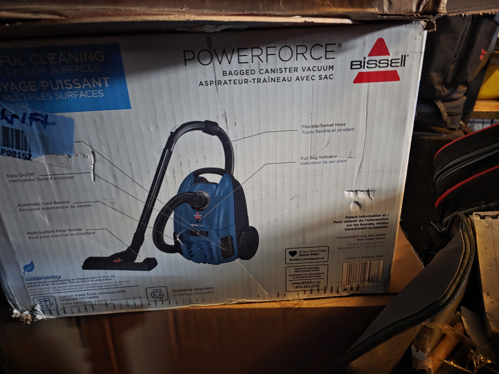 Bissell Powerforce Bagged Canister Vacuum