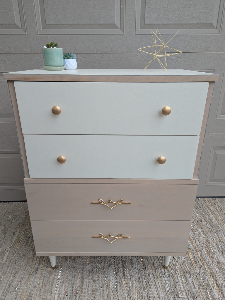 Newly refinished MCM tallboy dresser