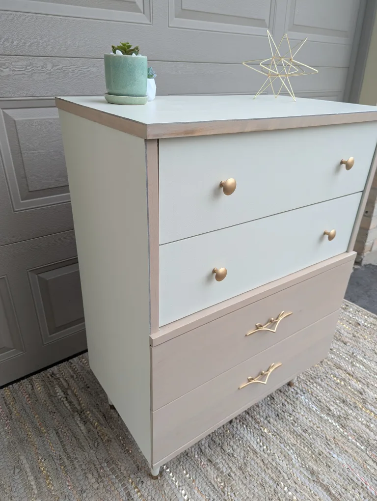 Newly refinished MCM tallboy dresser image indicator(4)