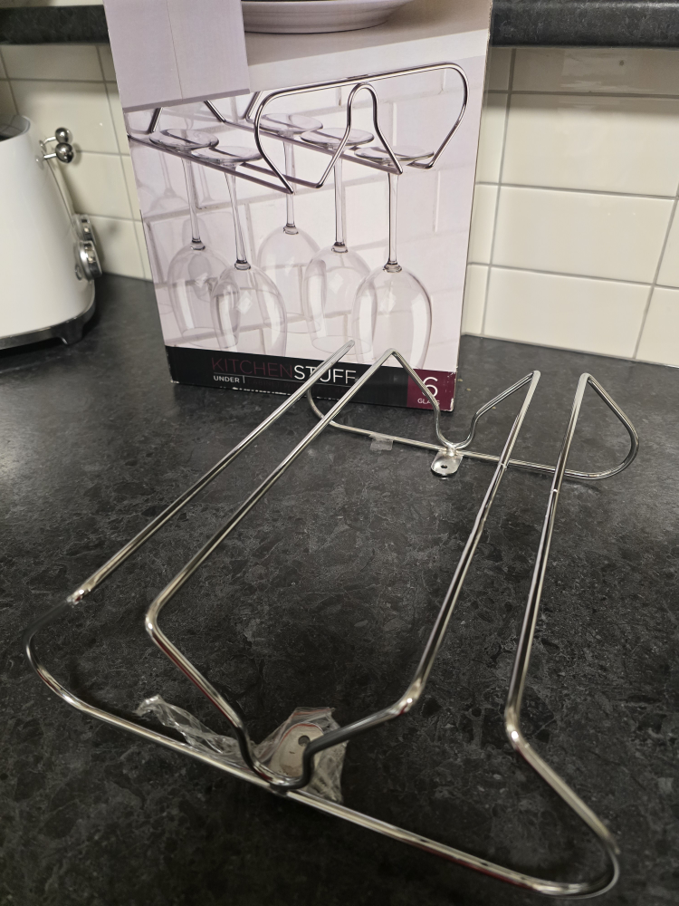 Kitchen Stuff Under Cabinet Wine Glass Rack - photo 2