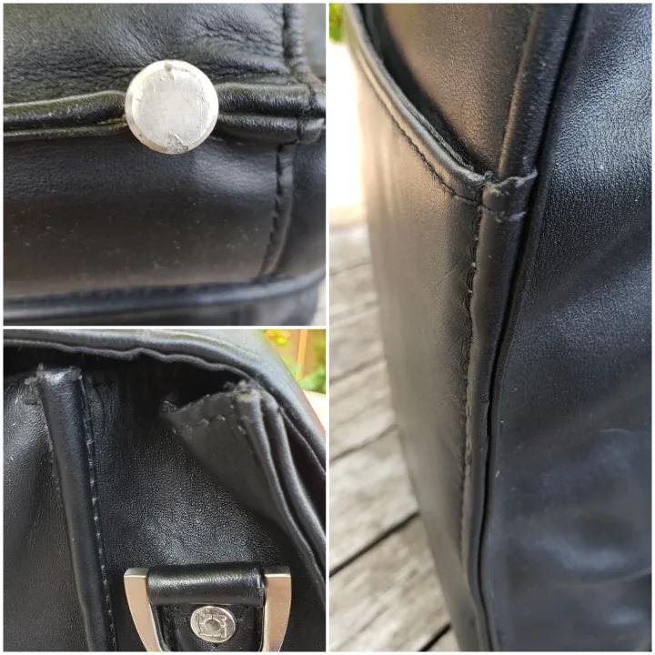 Kenneth Cole Reaction Black Leather Briefcase image indicator(10)