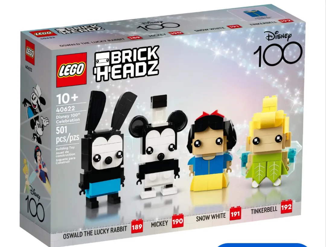 Brand New Retired LEGO Disney 100th Celebration Brickheadz 40622 thumbnail