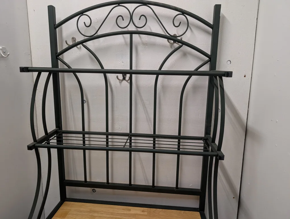 Metal Baker's Rack with Wood Shelf image indicator(3)