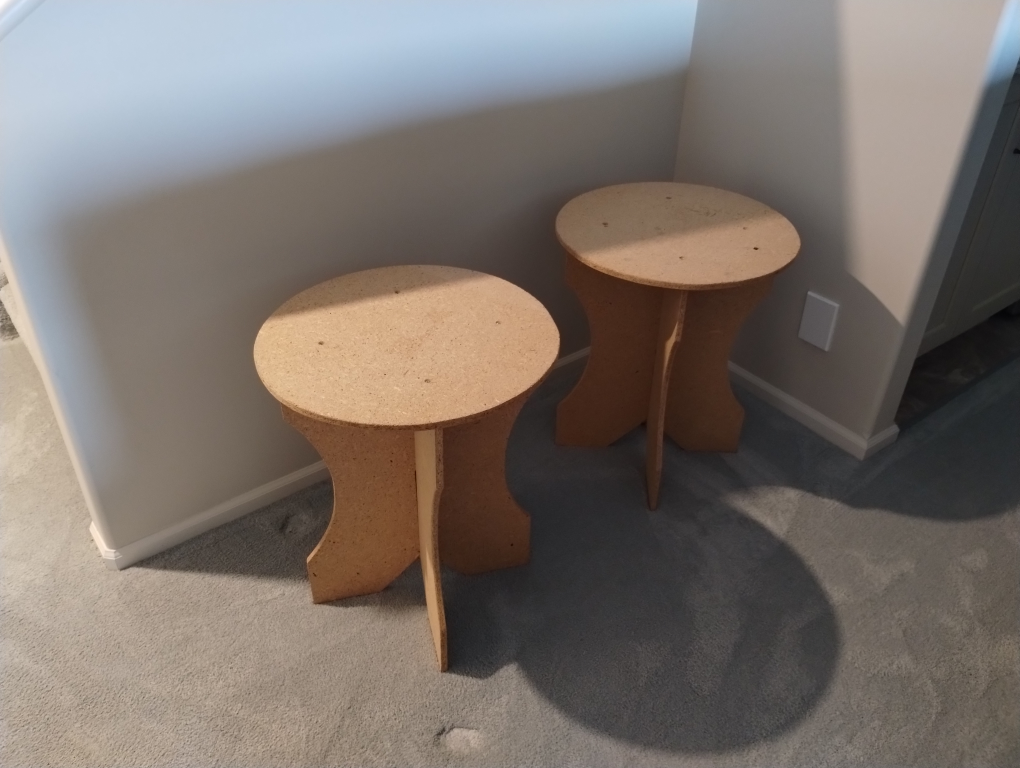 Two Small Wooden Tables