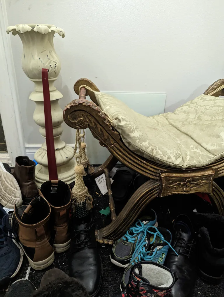 Antique Style Bench with Cushion thumbnail