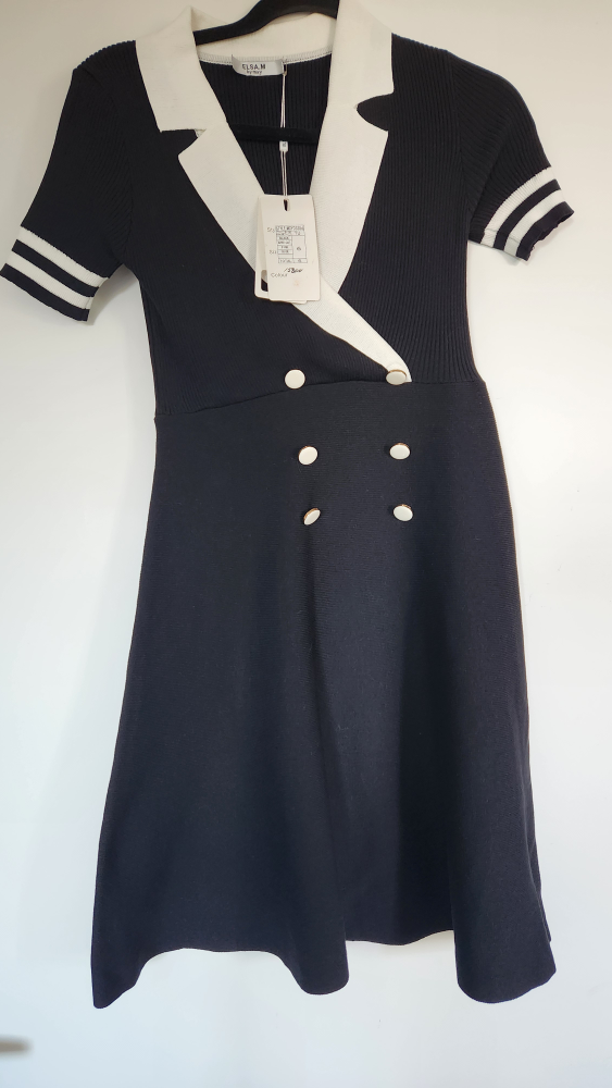 ELSA.M by may Black & White Dress