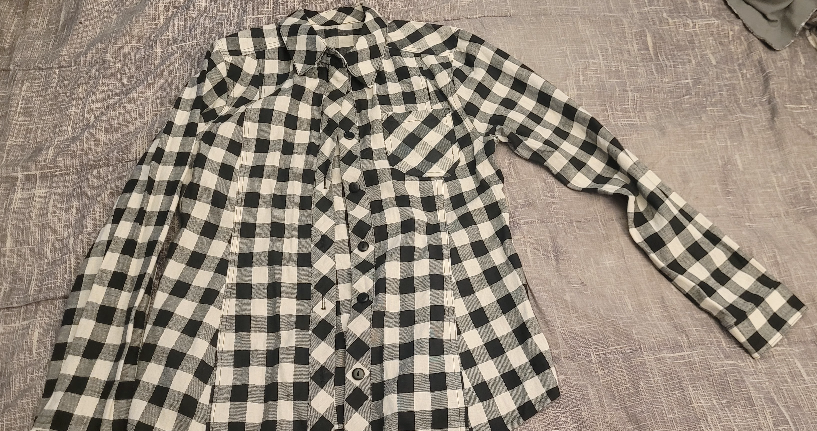 Button-Up Shirt - Black & White - photo 3
