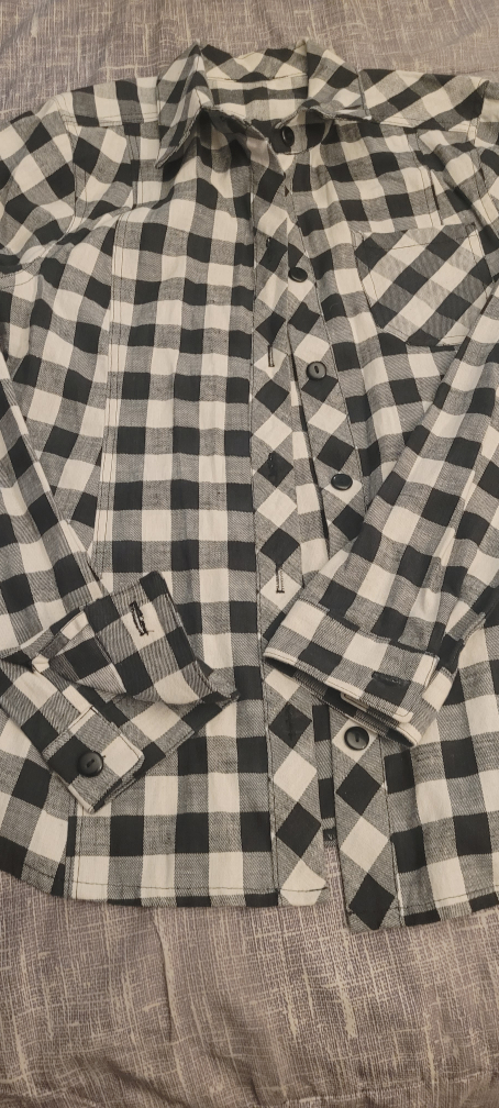 Button-Up Shirt - Black & White - photo 4