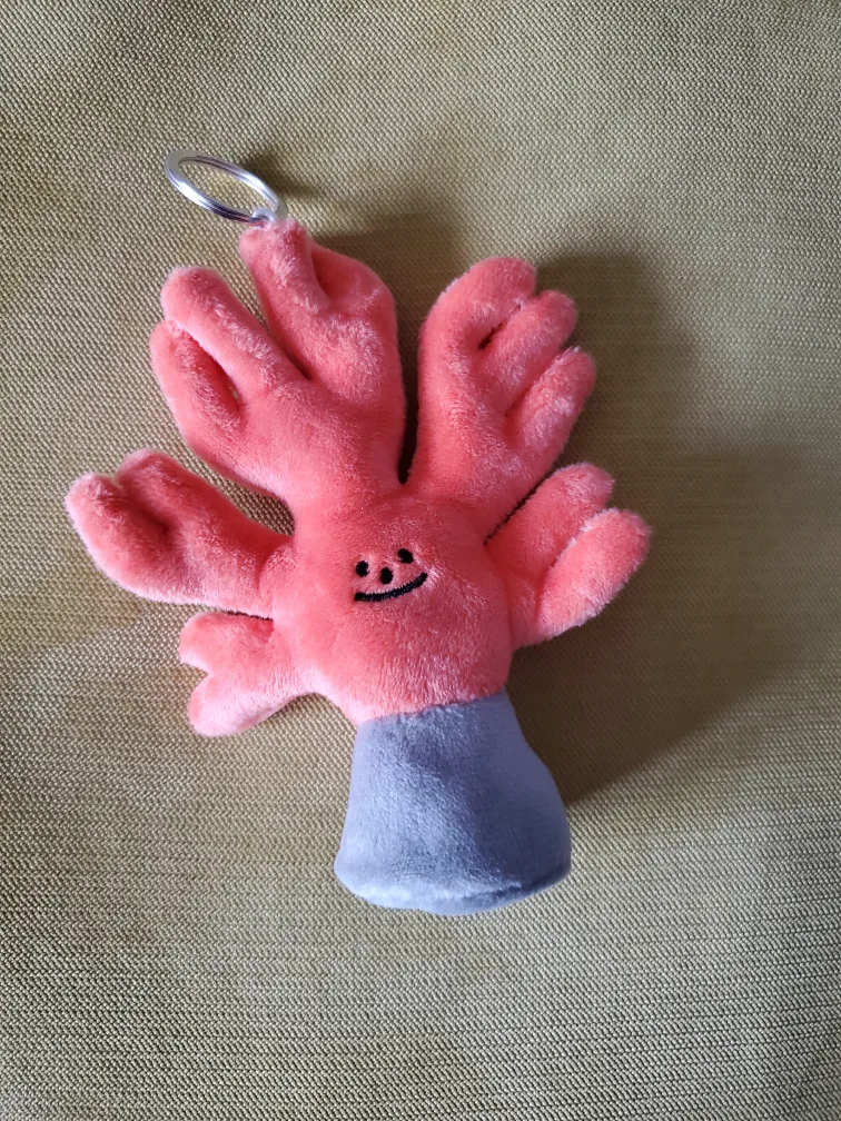 Cute Coral Plush Keychain thumbnail