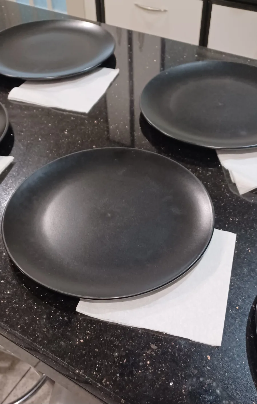 IKEA Matte Black Plates - Set of 7 image indicator(2)