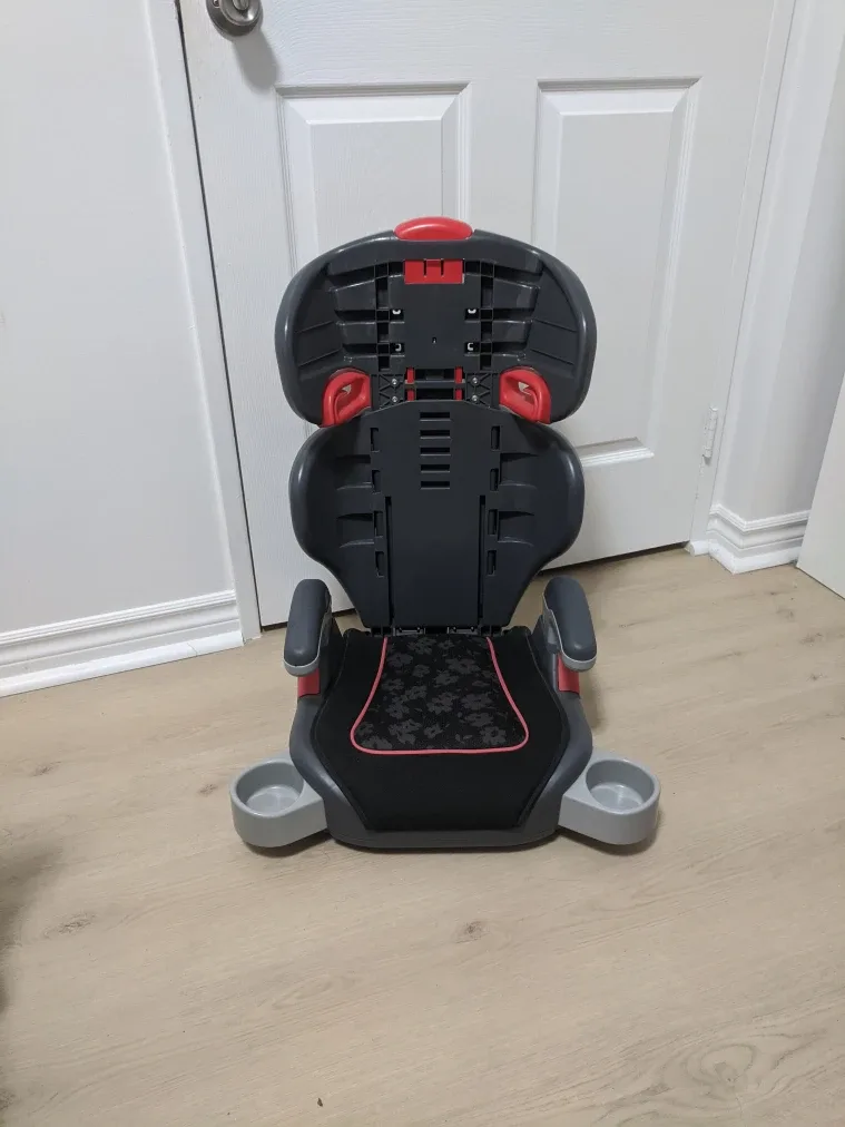 Grey & Red Booster Car Seat thumbnail