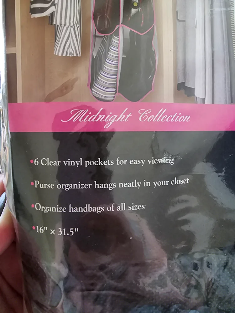 Midnight Collection 6-Pocket Hanging Purse Organizer - NEW image indicator(3)