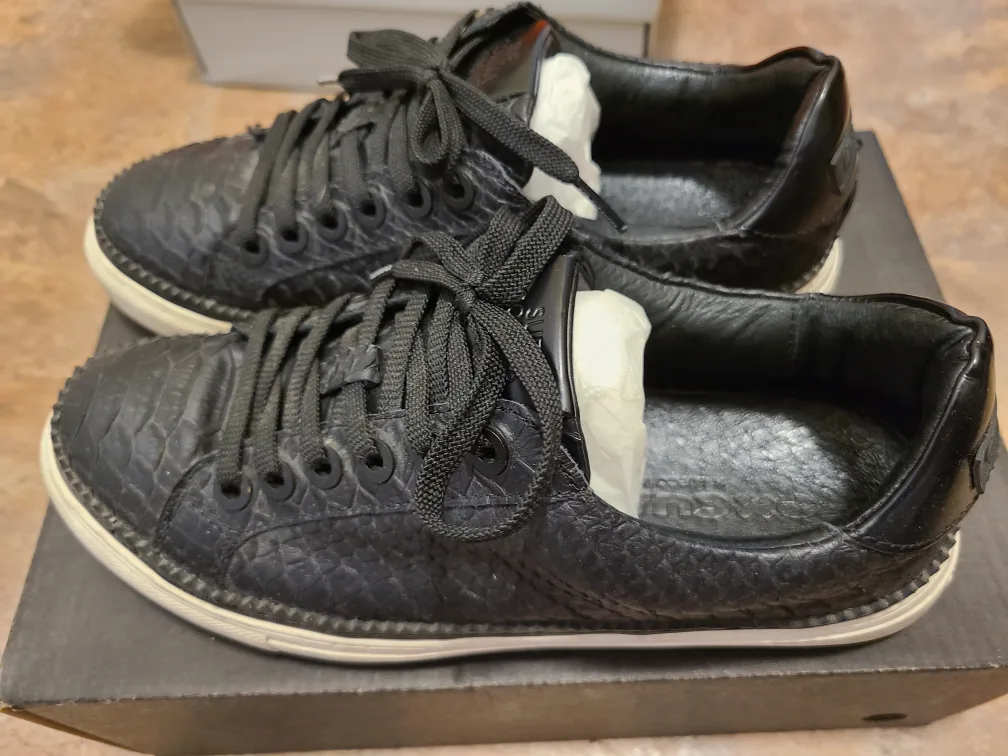 Suecomma Bonnie Black Leather Sneakers image indicator(2)