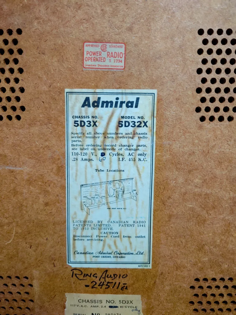 Vintage Rare 1940's Admiral Table Top Record Player image indicator(8)