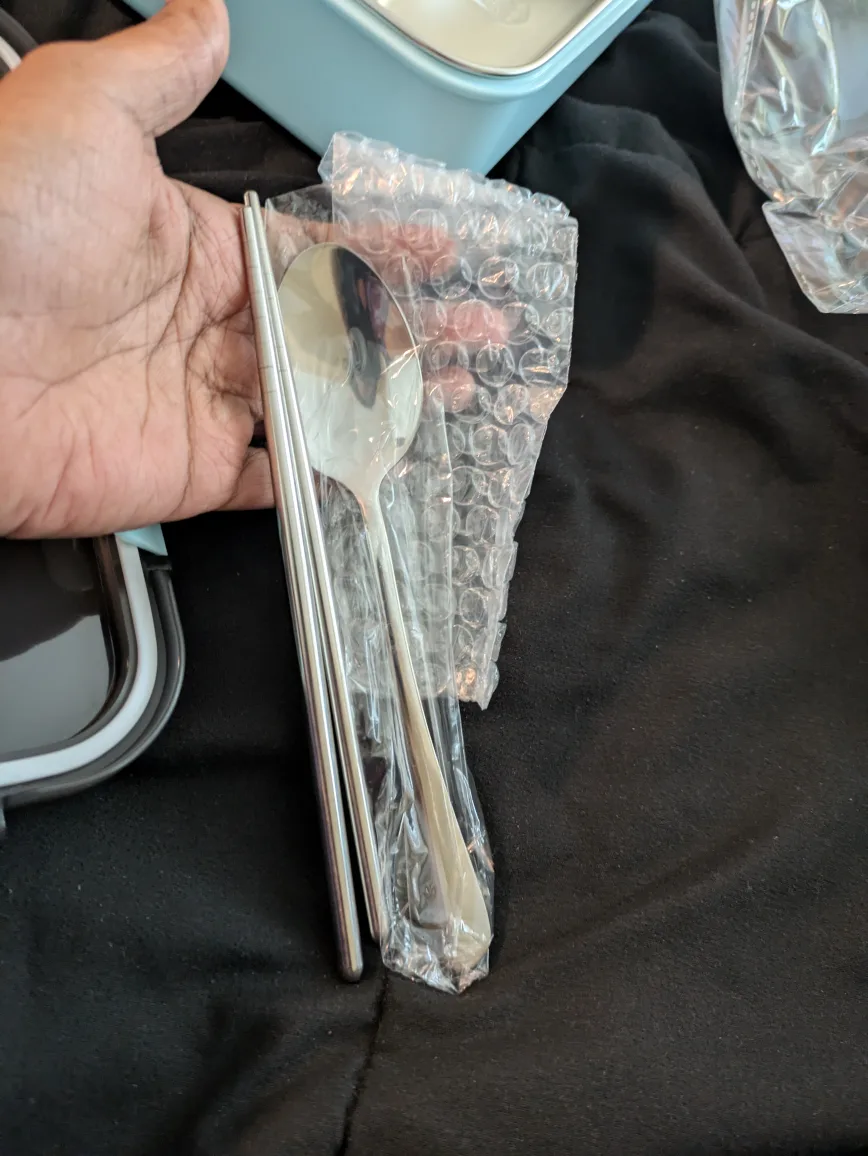 brand new stainless steel 3 compartments lunch box image indicator(9)