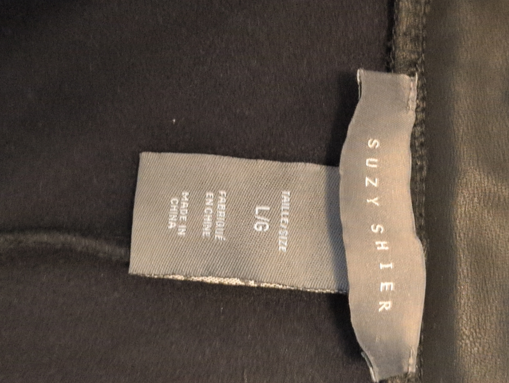Faux Leather Black Pants/Leggings - Size L - photo 2
