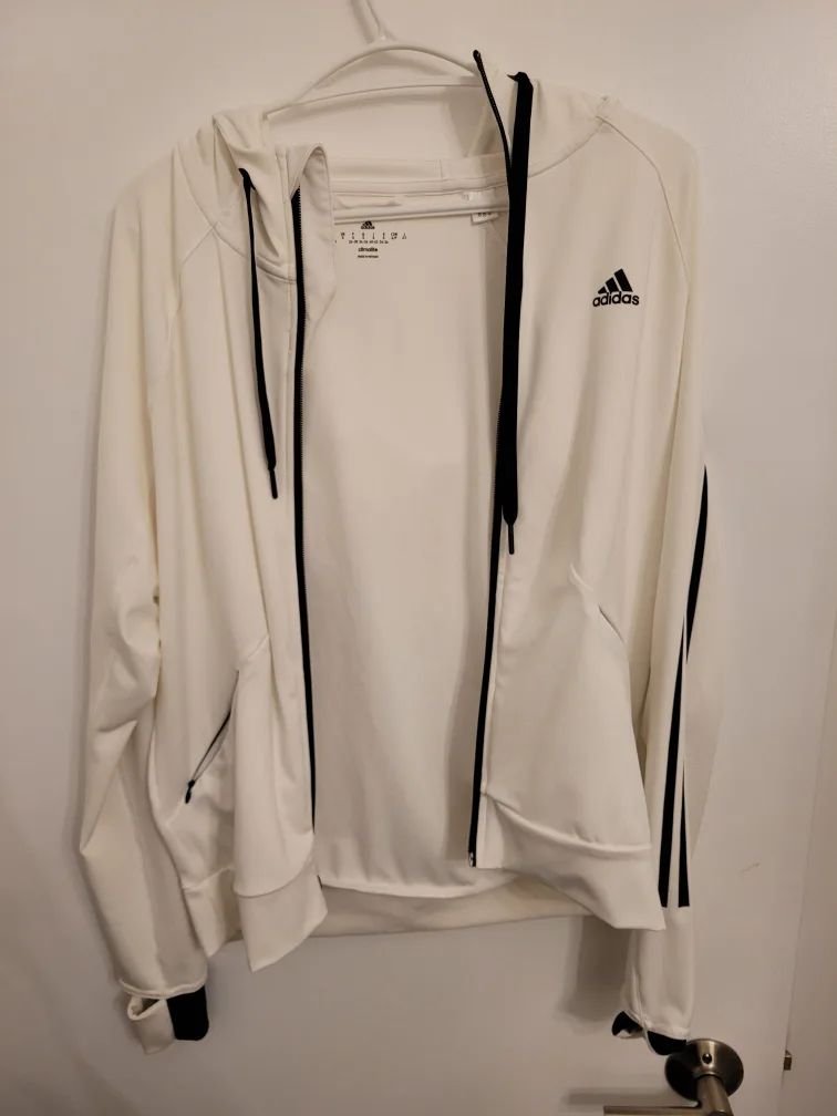 Adidas Climalite White Hoodie - Size S thumbnail