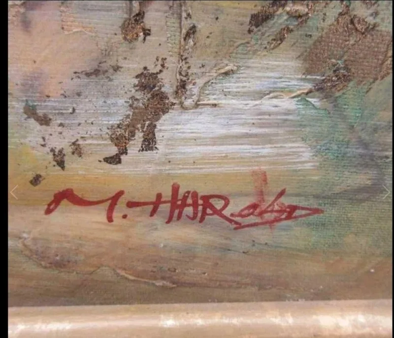 Beautiful Angels Oil Painting on Canvas By "M. Harold" image indicator(3)