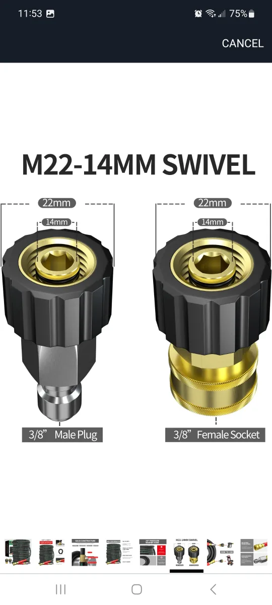 POHIR 100FT Pressure Washer Hose 4500PSI brand new image indicator(6)