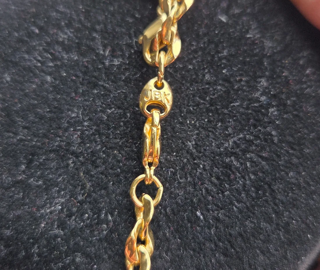 Vintage JBK Gold Tone Chain Necklace image indicator(7)